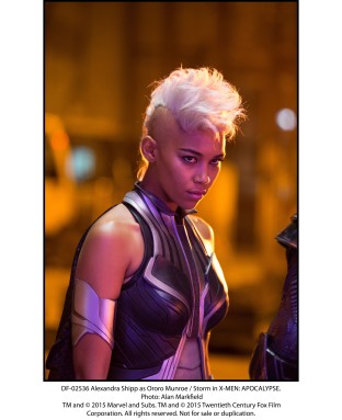 Alexandra Shipp as Ororo Munroe / Storm in X-MEN: APOCALYPSE.